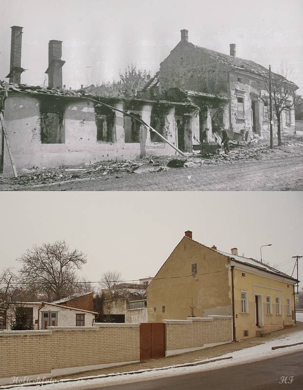 Olomoucká 1945 a 11. 1. 2009.