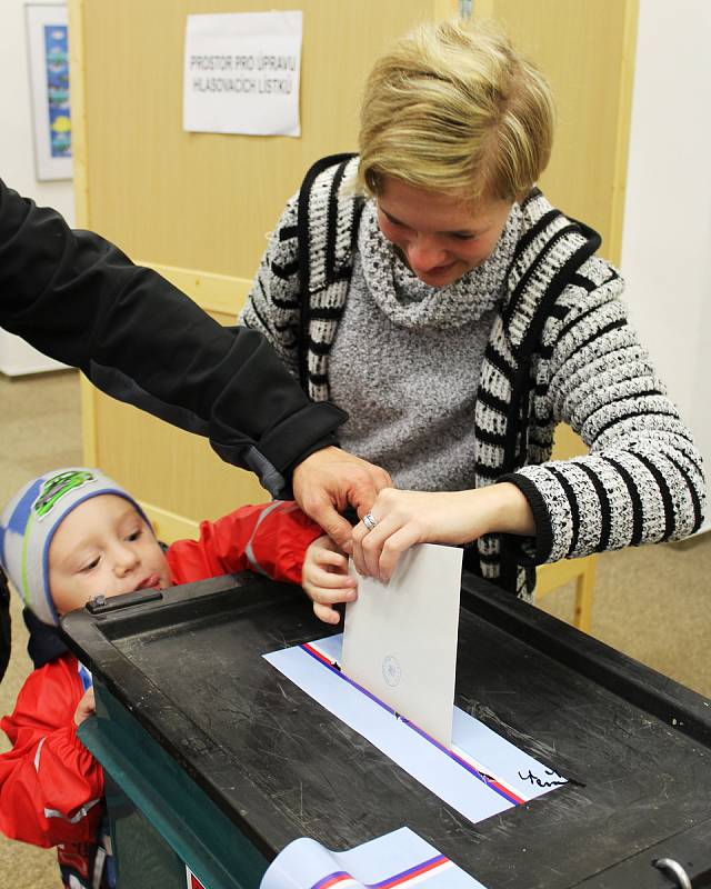 Mezi sobotní osmou a devátou hodinou ráno odvolilo ve vyškovském okrsku s číslem jedna v Knihovně Karla Dvořáčka okolo deseti lidí. V mezičase si jeho členové třeba četli noviny.