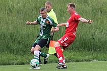 Fotbal Lukáš Procházka, ještě v zeleném dresu Tatranu Rousínov.