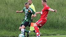 Fotbal Lukáš Procházka, ještě v zeleném dresu Tatranu Rousínov.