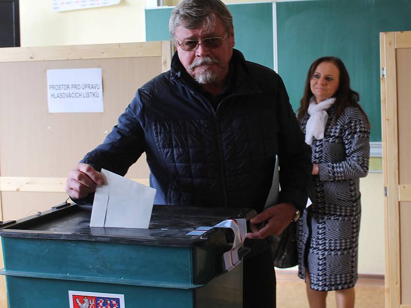 Ve Vyškově se volilo i na Základní škole Purkyňova. Na voliče čekali rovnou čtyři volební místnosti.