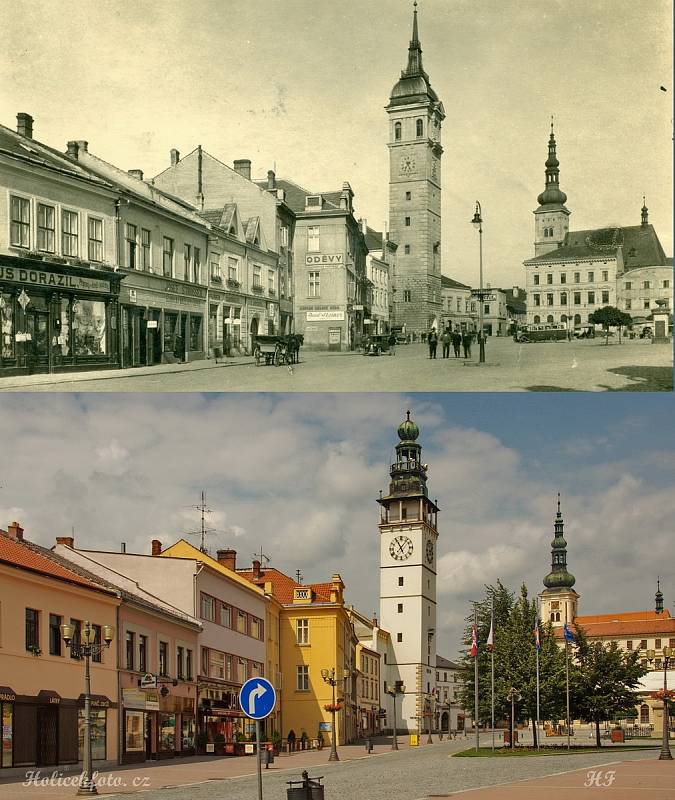 Náměstí 1925 a 5. 7. 2009.
