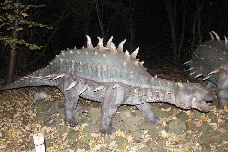 Noční prohlídky ve vyškovském DinoParku.