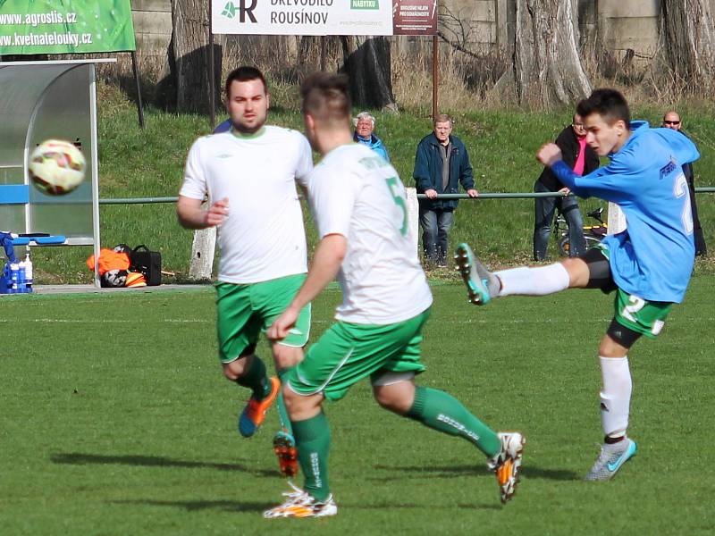 V krajském přeboru fotbalistů prohrál Tatran Rousínov doma s Tatranem Bohunice 0:4.