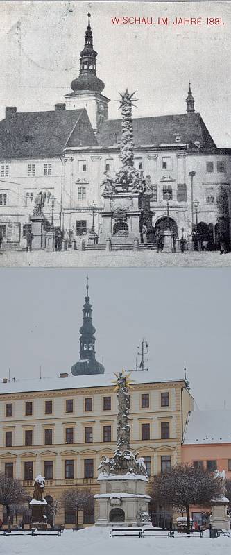 Náměstí 1881 a 18. 1. 2010.