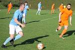 V krajském přeboru fotbalistů prohrál FC Bučovice (oranžové dresy) s FC Boskovice 0:3.