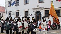 Zbraně, koně, vojáci v uniformách spojeneckých armád. Centrum Slavkova znovu tvořilo zázemí zřejmě nejznámější jihomoravské bitvy.