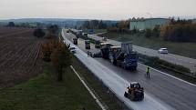 Opravy na dálnici D1 u Ivanovic na Hané.