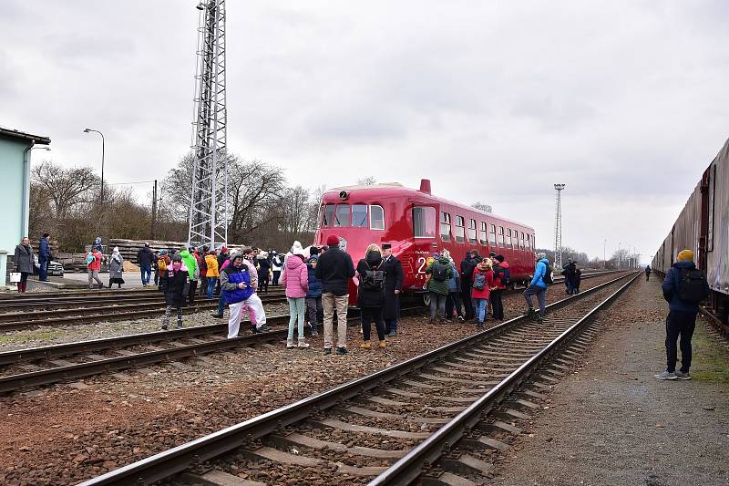 Slovenská strela přijela o víkendu na nádraží ve Slavkově u Brna.