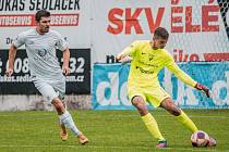 Ve FORTUNA:NÁRODNÍ LIZE remizoval MFK Vyškov (bílé dresy) s FK Vlašim 1:1.