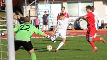 Snímky jsou z posledního vzájemného utkání Vyškova s Hodonínem o body na jaře 2019. V MSFL ve Vyškově vyhrál MFK 2:1.