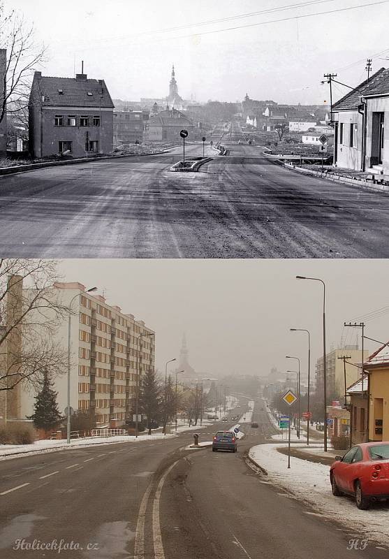 Olomoucká 1975 a 11. 1. 2009.