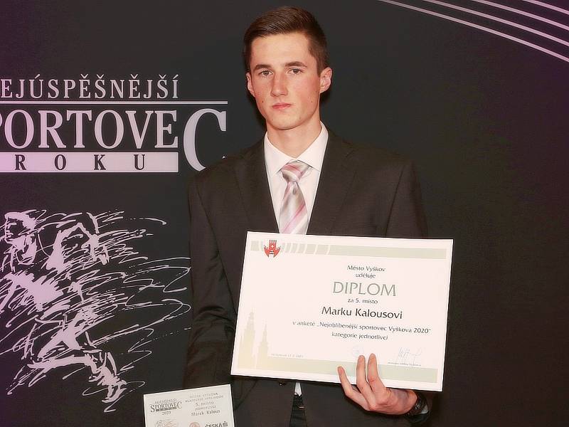 Představitelé města Vyškova předali diplomy a ceny nejlepším sportovcům města v roce 2020.