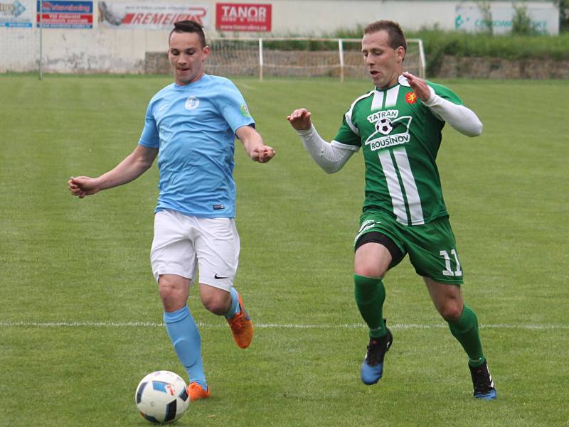 V krajském přeboru fotbalistů porazil Tatran Rousínov doma FC Boskovice 3:1.