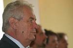 Prezident republiky Miloš Zeman potěšil na vyškovském Masarykově náměstí stovky svých příznivců.