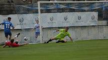 Exhibiční vzpomínkový fotbalový zápas mezi hráči původního Boby Brno a FC Petra Drnovice na drnovickém stadionu.