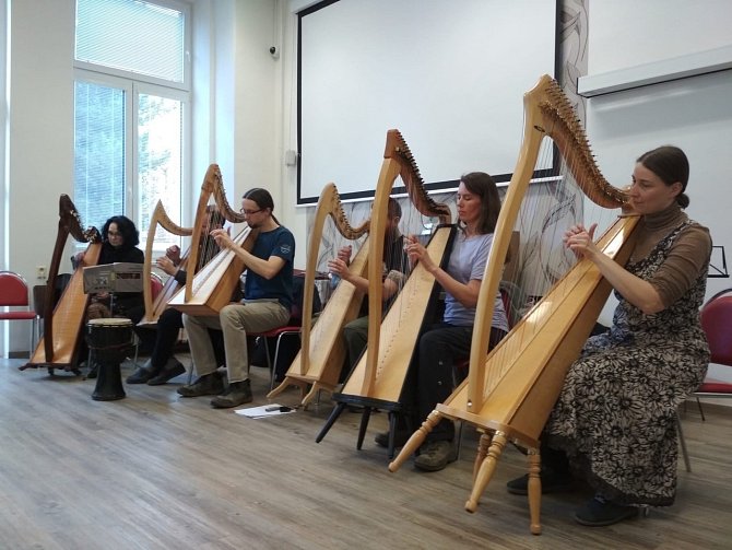 Koncert šesti harf pro vyškovský Domov pro seniory