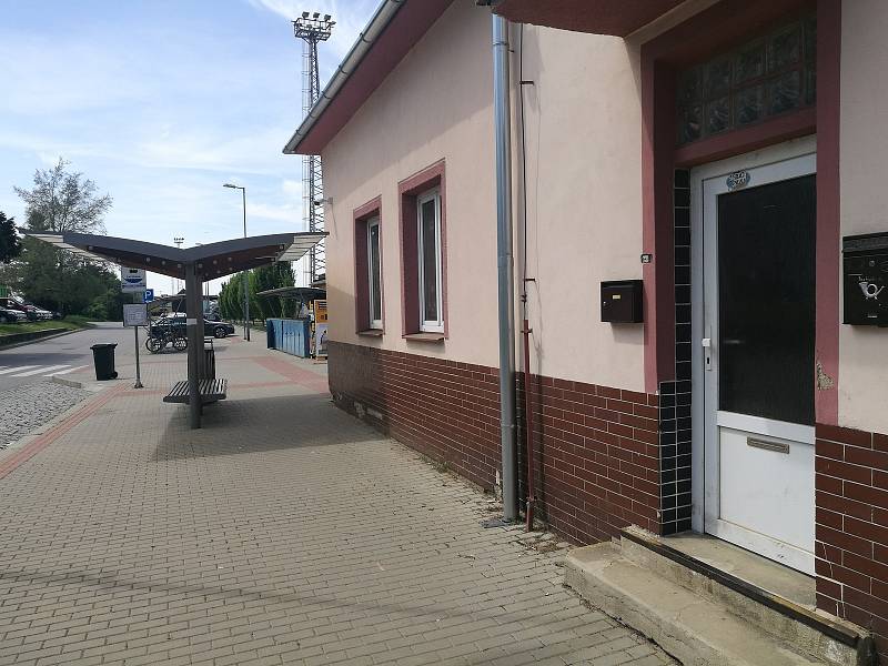 Železniční stanice ve Slavkově.