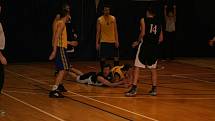 Basketbalisté Vyškova v utkání s Kuřimí.