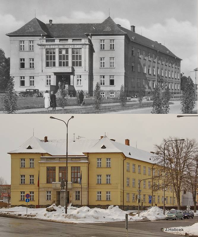 Okresní úřad 1954 a 29. 1. 2010.