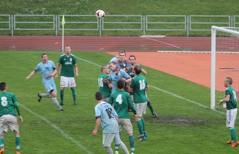 Fotbalisté MFK nasázeli brněnskému soupeři pět branek. V obraně si ovšem také vybrali slabší chvilky, takže v dešti se odehrálo drama