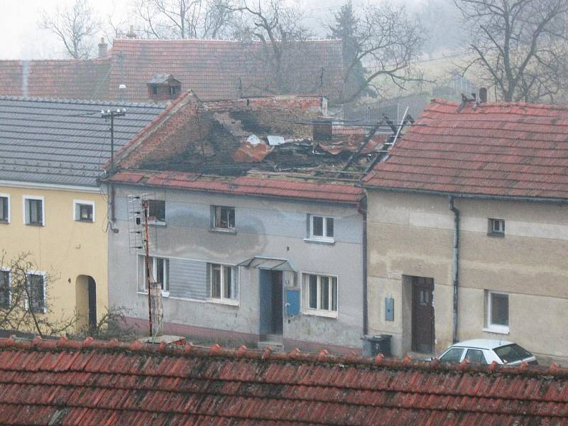 Rodinný dům v Radslavičkách, kde hasiči zasahovali.