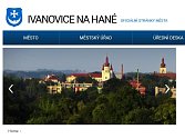 Vzhled webových stránek Ivanovic na Hané.