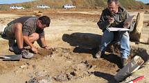 Archeologické vykopávky v Orlovicích.