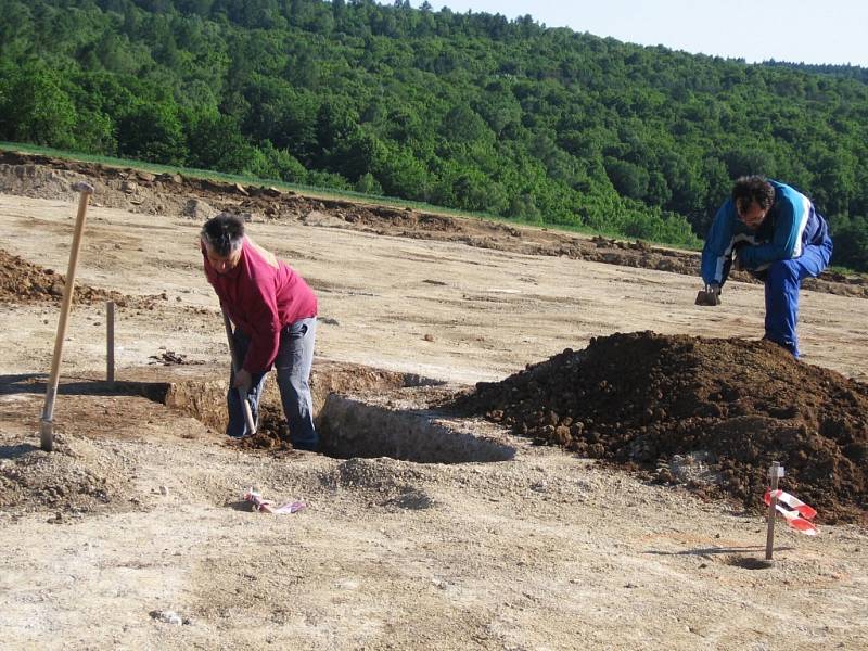 Archeologické vykopávky v Orlovicích.