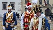 Zbraně, koně, vojáci v uniformách spojeneckých armád. Centrum Slavkova znovu tvořilo zázemí zřejmě nejznámější jihomoravské bitvy.