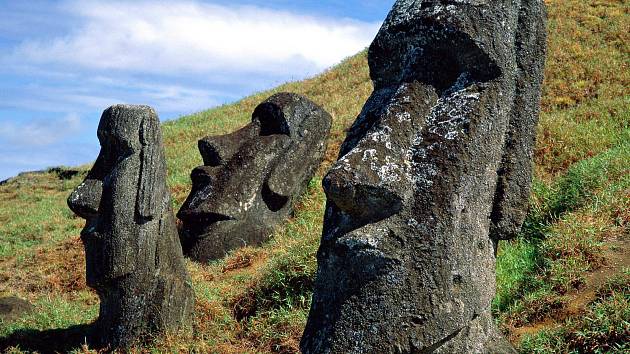 Kameny moai na Velikonočních ostrovech