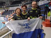 Vyškovští účastníci atletického mistrovství světa veteránů: zleva Anna Málková, Ivana Škařoupková a Petr Halas.