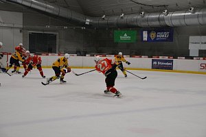 V prvním osmifinále play-off porazili hokejisté Vyškova Kopřivnici 9:1.