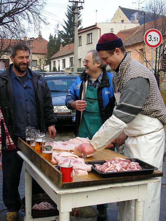 Vepřové hody v Holubicích.