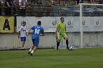 Exhibiční vzpomínkový fotbalový zápas mezi hráči původního Boby Brno a FC Petra Drnovice na drnovickém stadionu.