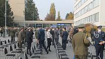 Ceremonie při příležitosti oslav patnáctého výročí založení Centra ochrany proti zbraním hromadného ničení ve Vyškově.