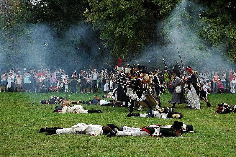 Napoleonské dny ve Slavkově - Závěrečný útok francouzských pěších vojsk.