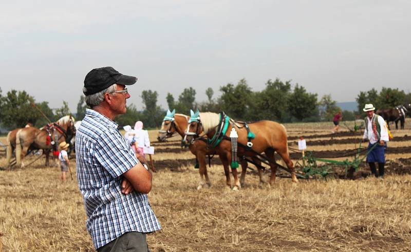 Na farmě ve Zvonovicích se v sobotu konal 1. koňský den. Součástí byla soutěž v orbě koňmo i ukázky současných zemědělských strojů.