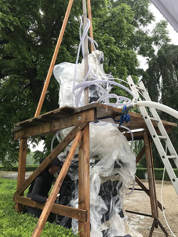 Kompletní dokončení renovace šestačtyřiceti vzácných barokních soch ohlásili restaurátoři ve Slavkově u Brna.