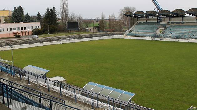 Fotbalový stadion v Drnovicích. Ilustrační foto.