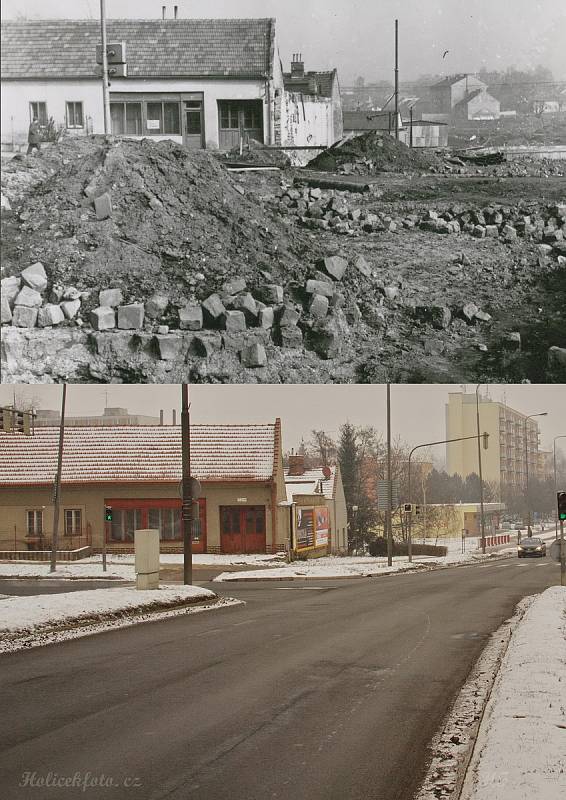 Dukelská 1975 a 11. 1. 2009.
