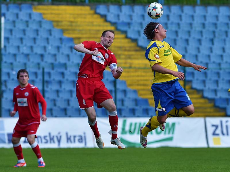 V utkání moravskoslezské ligy prohrálo B mužstvo Fastavu Zlín s MFK Vyškov 0:1. 