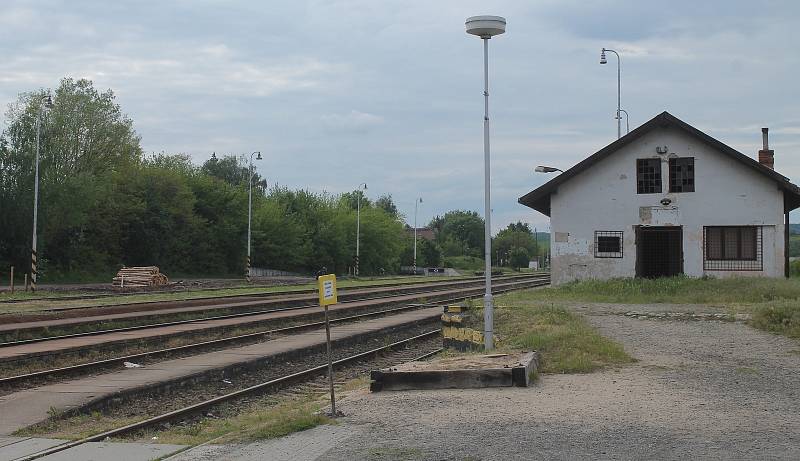 Vlaková stanice v Bučovicích.