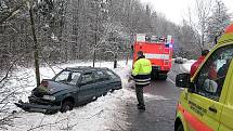 V neděli 17. ledna krátce před 14. hodinou odpoledne nezvládl řidič osobního automobilu levotočivou zatáčku na úseku silnice mezi Frýdkem-Místkem a Palkovicemi.