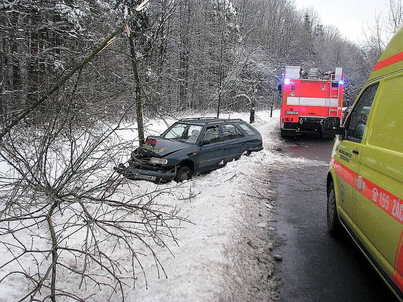 V neděli 17. ledna krátce před 14. hodinou odpoledne nezvládl řidič osobního automobilu levotočivou zatáčku na úseku silnice mezi Frýdkem-Místkem a Palkovicemi.