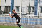 Třetiligoví fotbalisté MFK Frýdek-Místek (v modrém) porazili v úvodním kole rezervní celek prvoligové Sigmy Olomouc 3:1.