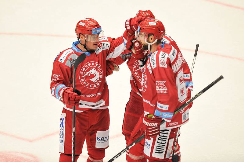 Utkání 2. kola hokejové extraligy: HC Oceláři Třinec - HC Plzeň (10. září 2017).