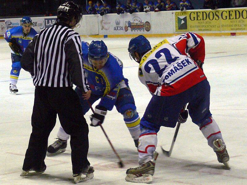 Hokejisté Nového Jičína porazili ve 34. kole na domácím ledě Břeclav.