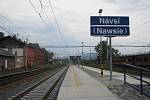 Železniční stanice Návsí. 