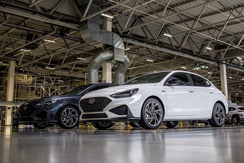 Automobilka Hyundai v Nošovicích představila kompletní řadu nového modelu Hyundai i30, 23. června 2020 v Nošovicích. Na snímku Hyundai i30 Fastback N Line.